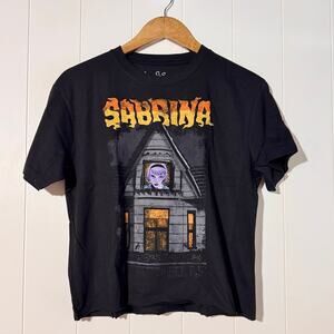 Archie Comics Sabrina The Teenage Witch Graphic T-Shirt Black Medium Cotton
